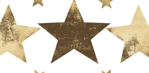 Obraz premium An elegant golden seamless pattern with small diamonds, star shapes, and rhombus motifs. It offers an abstract gold and white geometric texture, characterized by a simple and minimalistic approach.