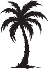 Obraz premium plam tree elegant vector illustration