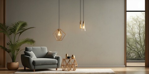 Interior background 3d render