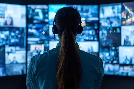 Control Room Staff Monitoring Zero Trust Security Systems  