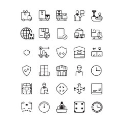 Fototapeta premium Minimalist Icon Design Collection for Digital Interfaces