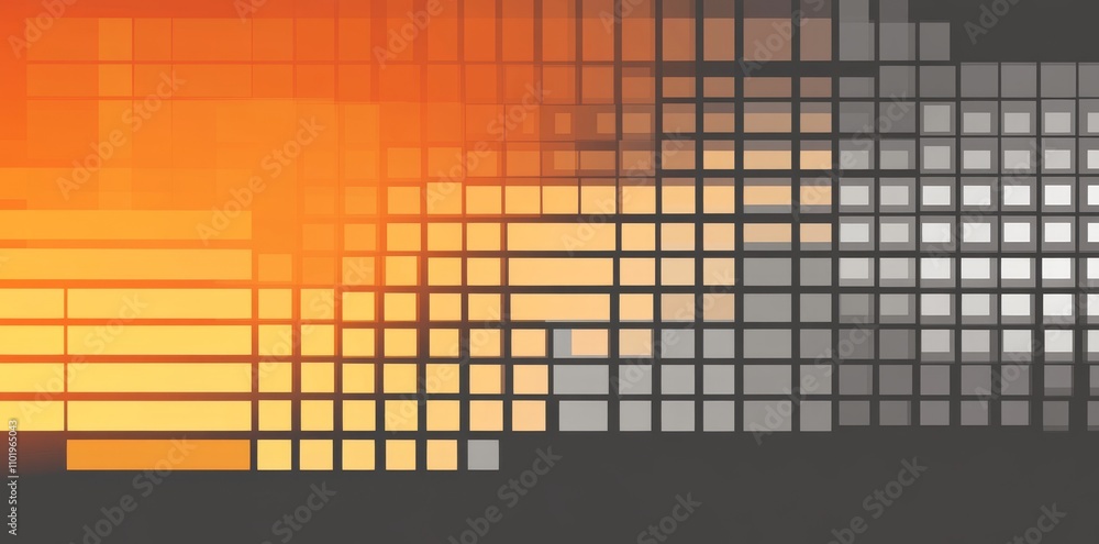 Aufkleber modern background featuring a colorful spotted pixels pattern with abstract geometric mosaic, pionee