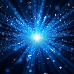 Fototapeta premium Dynamic Energy Burst in Blue