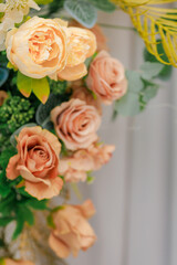 wedding decoration flower backdrop, colorful background