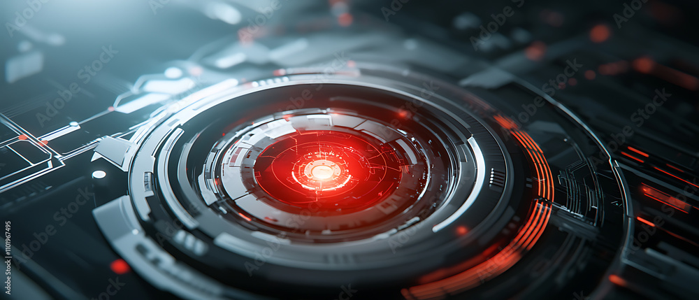 Poster ai-powered cyber attack response holographic interface digital realm technology visualization futuri