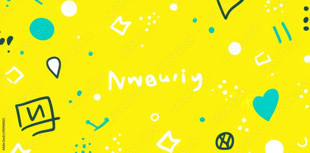Poster seamless fun line doodle pattern. ideal for children as a creative abstract squiggle style drawing b