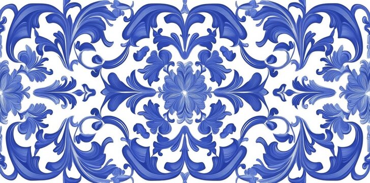 pattern with blue flowers
