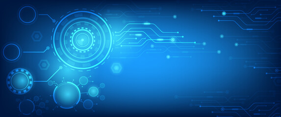 Abstract technology background Hi-tech communication concept futuristic digital innovation background vector illustration, Bright circle and shine the light within.   © Jiraporn