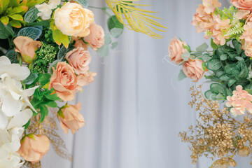wedding decoration flower backdrop, colorful background