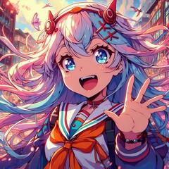 Anime Inspired by Japanese animation featuring exaggerated featu