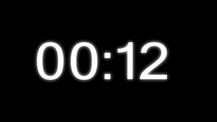 Countdown timer clock number.