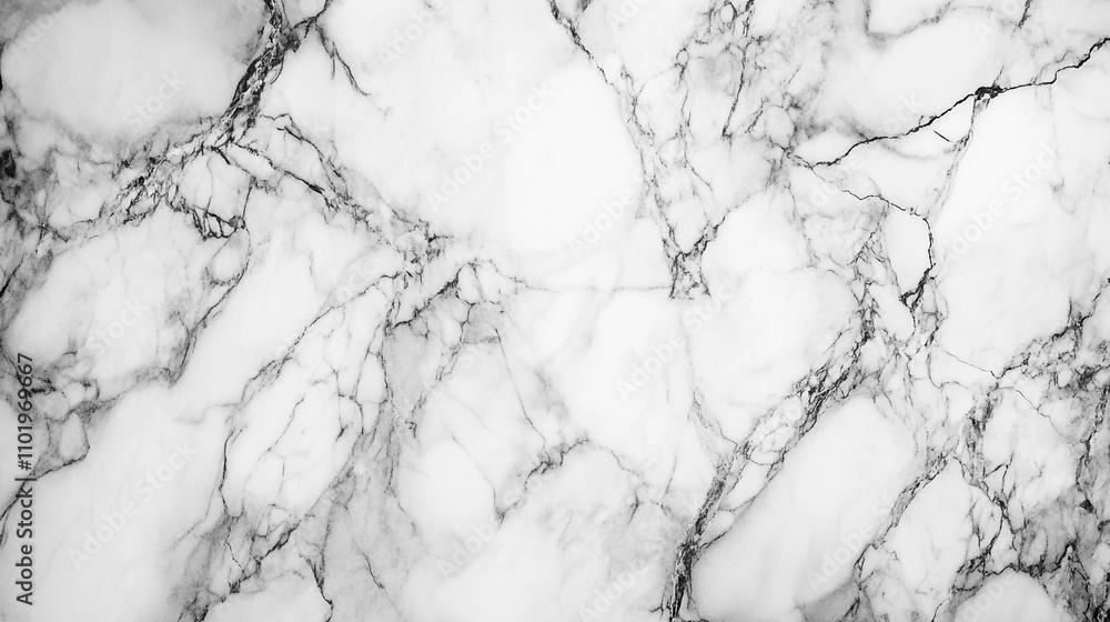 Poster elegant white marble surface with intricate black veining and unique patterns