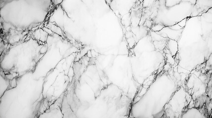 Naklejka premium Elegant white marble surface with intricate black veining and unique patterns