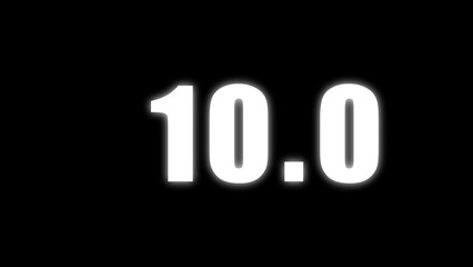 Countdown timer clock number.