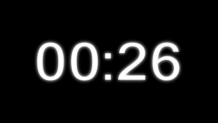 Countdown timer clock number.