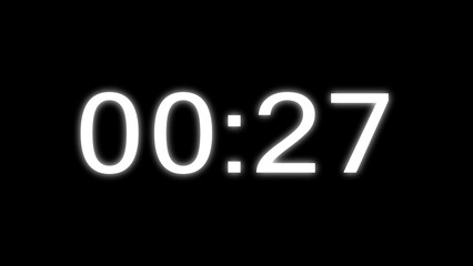 Countdown timer clock number.