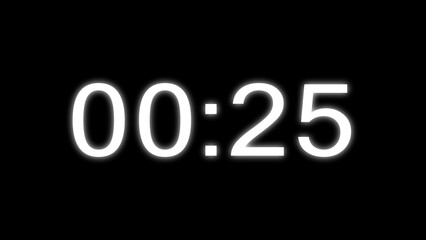 Countdown timer clock number.