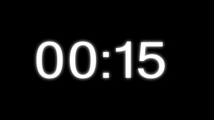 Countdown timer clock number.