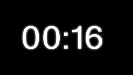 Countdown timer clock number.