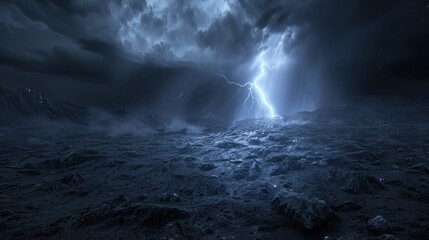 Fototapeta premium The abstract beauty of lightning is mesmerizing. The storm's power is seen in every flash and rumble.