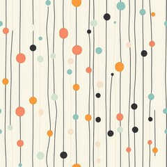 Colorful Geometric Pattern with Circles and Lines
