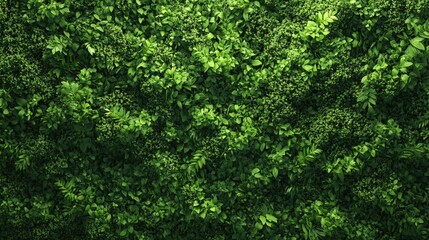 Obraz premium Lush green foliage wall texture background.