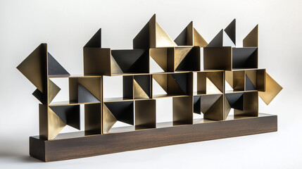 Modern Art Display of Geometric Shelves