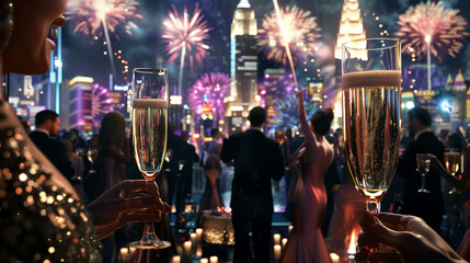 ibrant Concert with a Crowd under Red Lights