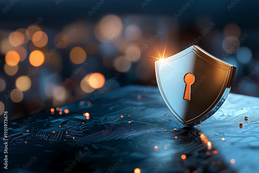 Aufkleber digital quantum security event cyber environment holographic data shield virtual space innovative te