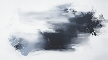 Black and White Abstract Painting