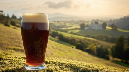 Craft Beer with Scenic Landscape View