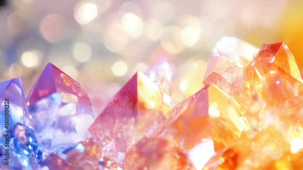 Aufkleber shimmering dynamic crystal shards display