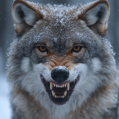 Obraz premium wolf, tier, wild, säugetier, hund, wild lebende tiere, raubtier, grau, natur, grau, canino, fell, kopf, wolf, gesicht, portrait, fleischfresser, kojote, tierpark, dangerous, wolf, tier, auge