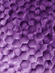 Abstract hexagonal tiles in white and purple gradient with shadow, soft shadows, geometric shapes, artistic backgrounds