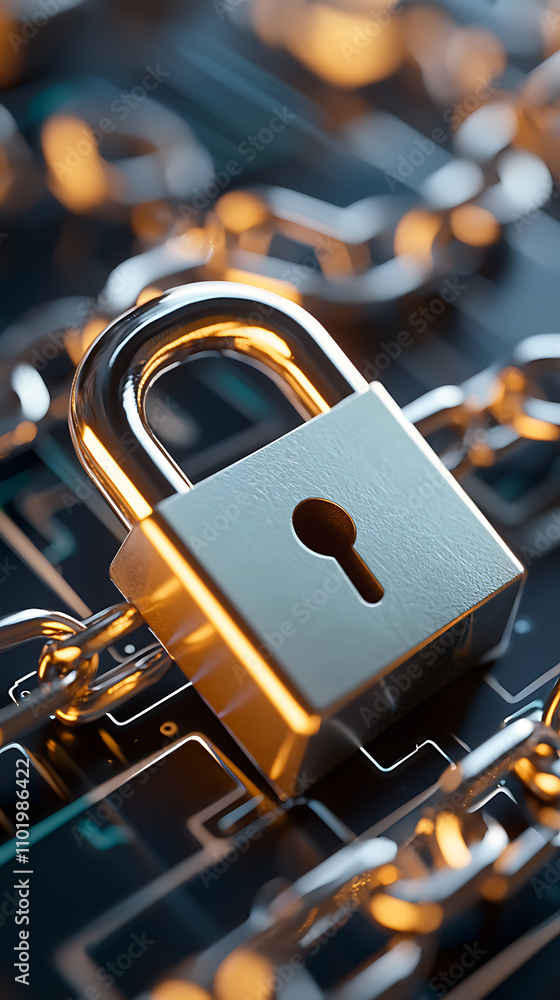 Poster ai-powered holographic firewall protection digital security cybersecurity concepts tech environment 