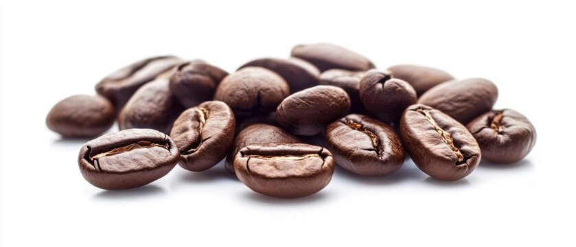 coffee beans isolated on white background