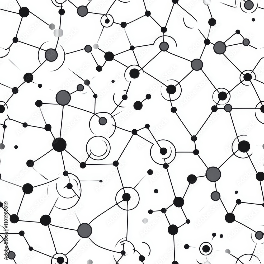 Poster abstract network pattern - modern geometric design