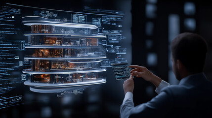 futuristic home with integrated smart devices and technology