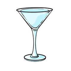 Stylized Martini Glass Illustration
