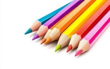 Fototapeta premium Color pencils isolated on white background
