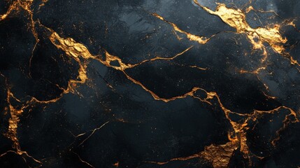 Dark marble texture with gold veins.