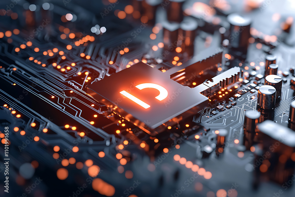 Poster quantum computing cryptography lab digital environment holographic technology futuristic viewpoint