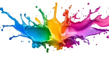 Naklejka premium colorful wild color splash isolated on white background