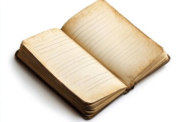 A solitary notebook resting on a desktop surface, alone