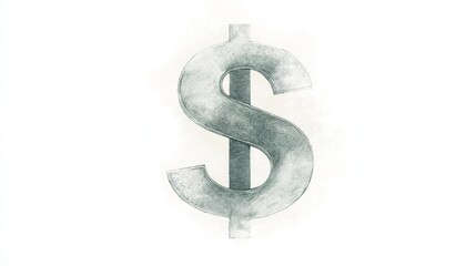 Obraz premium Representation of a dollar sign symbolizing finance, economy, and money management in contemporary business contexts.