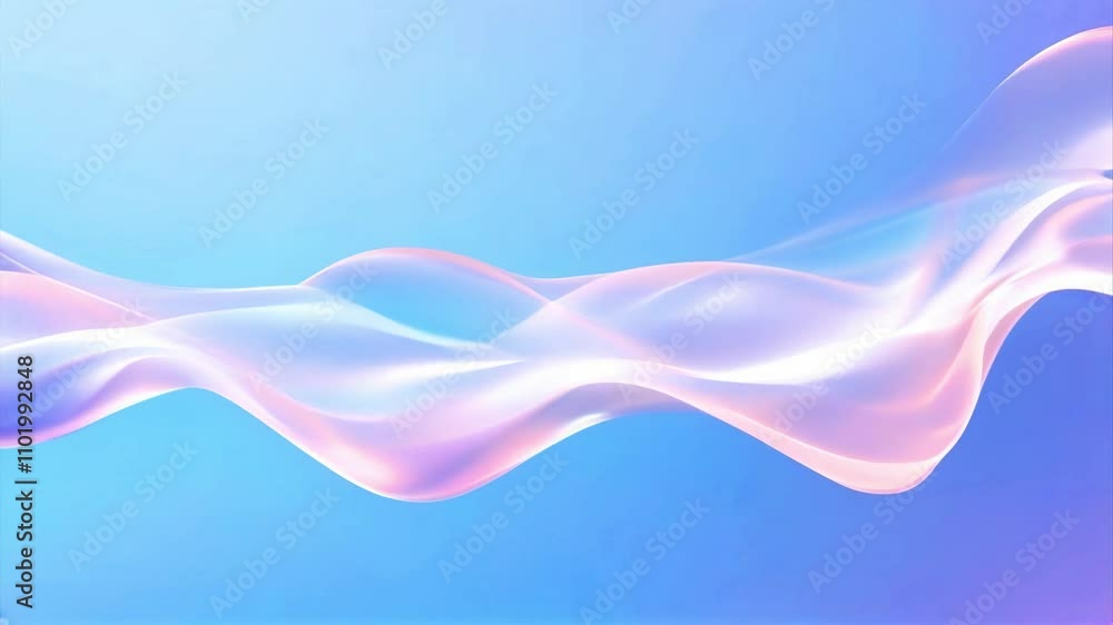 Poster abstract liquid iridescent dreamscape: shimmering, iridescent liquid forms flow and ripple on a past