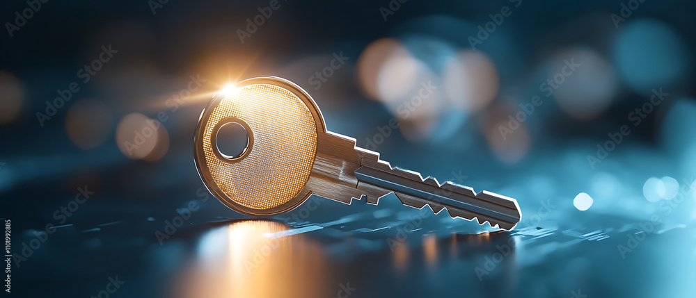 Poster unlocking the future quantum cryptography key visualization digital technology holographic environme