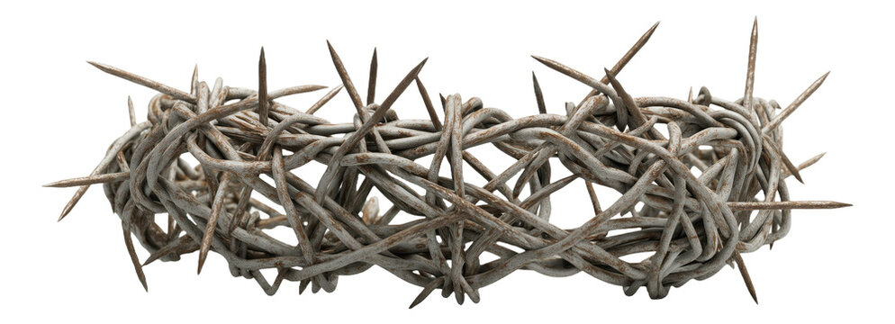 Crown of thorns with sharp spikes