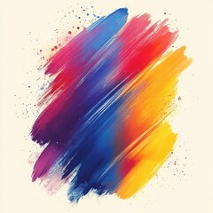 Abstract colorful brush strokes on a light background, creating a vibrant artistic effect.