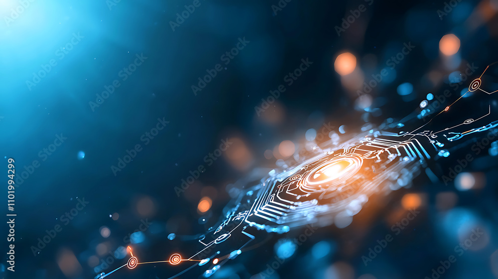 Aufkleber innovative quantum secure communications technology digital realm abstract holographic data transmis